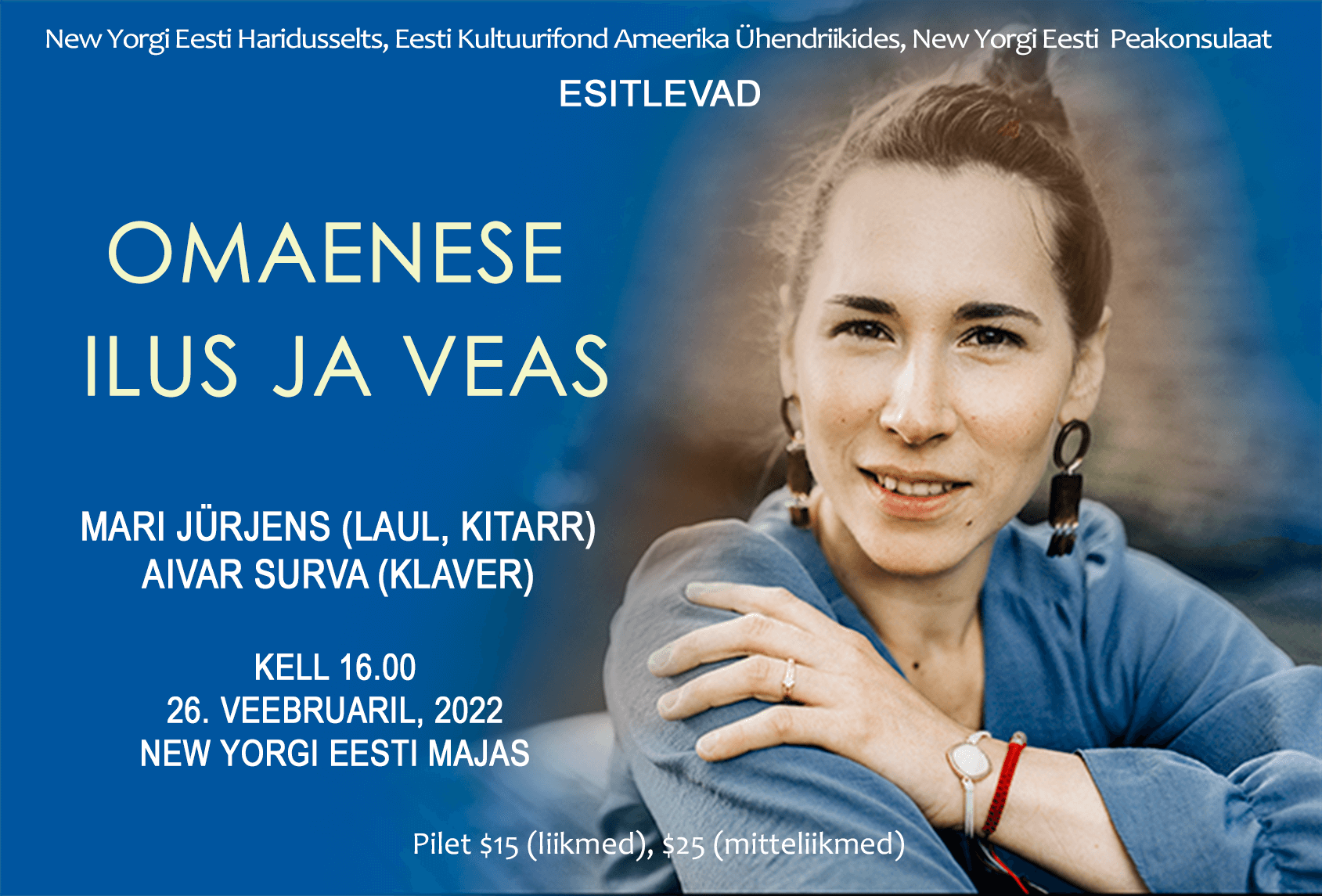 Mari Jürjensi ja Aivar Surva kontsert vabariigi aastapäeval New Yorgi Eesti Majas