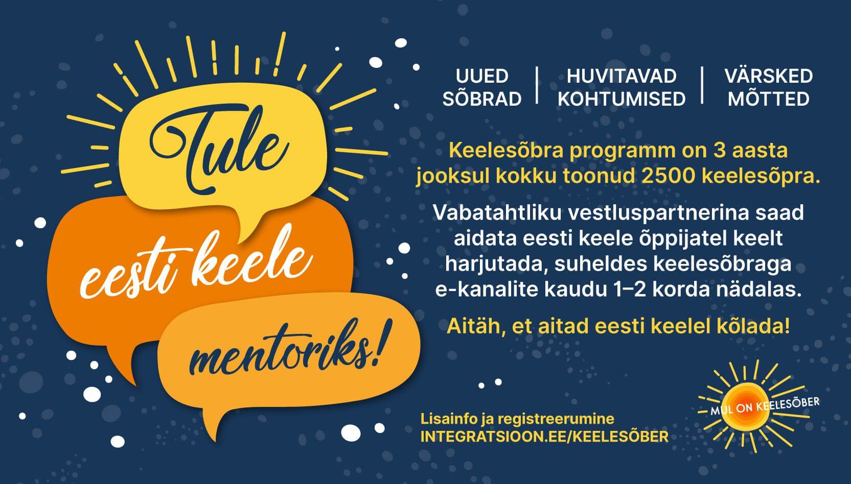 Integratsiooni Sihtasutus kutsub keelesõbraks